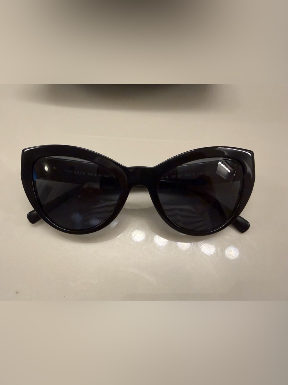 Versace Black Cat-Eye Women's Sunglasses